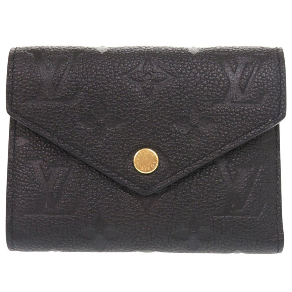 Louis Vuitton Portefeuille Victorine Monogram Empreinte M64060 IC Black Tri-f...